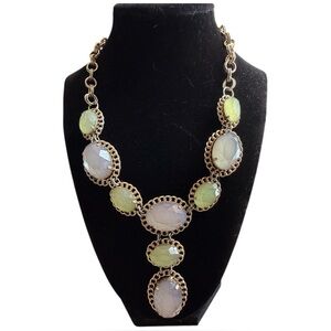 Vintage RJ Graziano Pastel Multi-Stone Statement Necklace